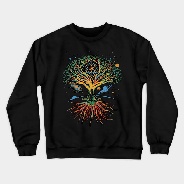 Tree of Life Crewneck Sweatshirt by Catfactory